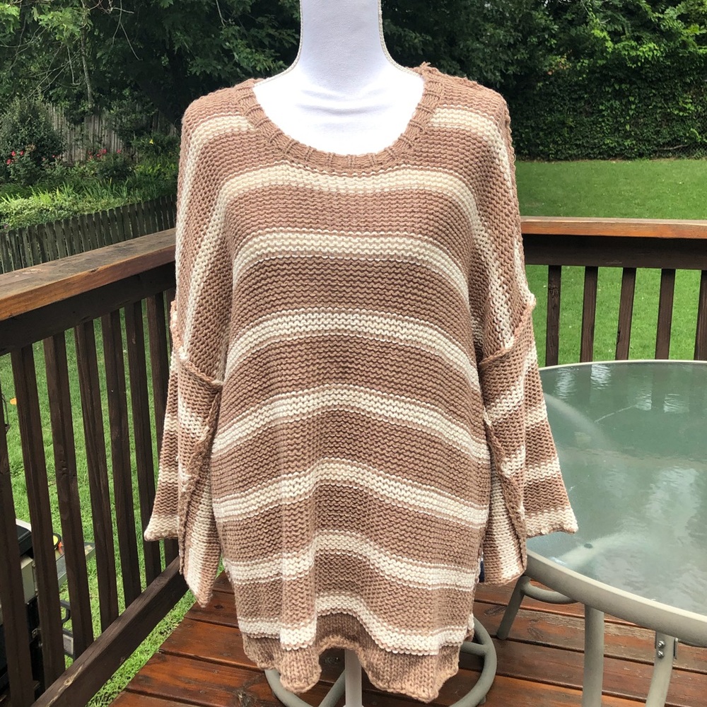 Oversized Stripe Knit Boxy Sweater! - Picture 5 of 16